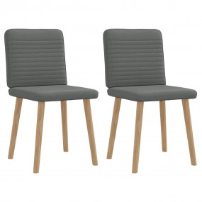 Dining Chair Set of 2 Dark Grey
