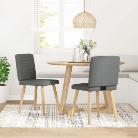Dining Chair Set of 2 Dark Grey