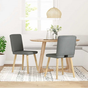 Dining Chair Set of 2 Dark Grey