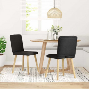 Dining Chair Set of 2 Black
