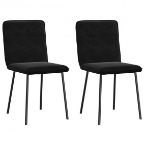Dining Chair Set of 2 Black
