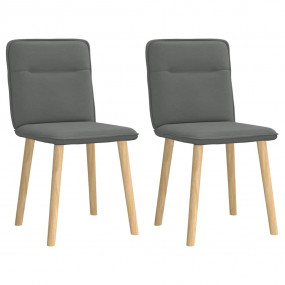 Dining Chair Set of 2 Dark Grey