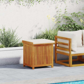 Cushion Box Cream white, Woodgrain