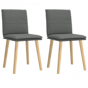 Dining Chair Set of 2 Dark Grey