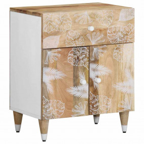 Bedside Cabinet Mango natural with white paint
