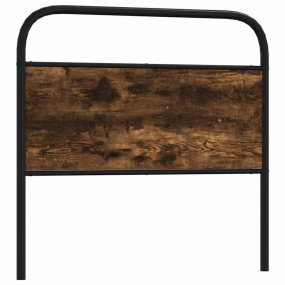 Headboard Smoked oak Steel, engineered wood
