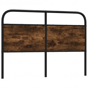 Headboard Smoked Oak Steel, Engineered Wood Fits 53.1 i...