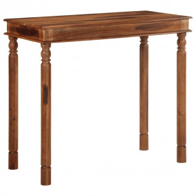 Bar Table Honey-Colored Solid Acacia Wood Tall Durable