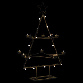 Metal Christmas Tree Black Powder-coated steel 30 in Co...