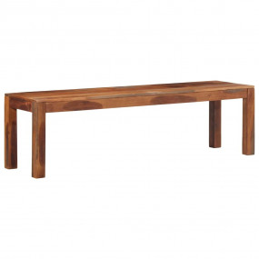 Bench Honey Solid Acacia Wood 63 in Durable Bench Recta...