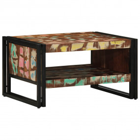 Coffee Table Multicolor Solid reclaimed wood, iron Medi...