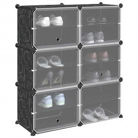 Storage Cube Organizer Black Polypropylene 33.3 x 12.4 ...