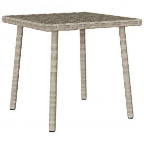 Garden Coffee Table Light grey PE rattan, powder-coated...
