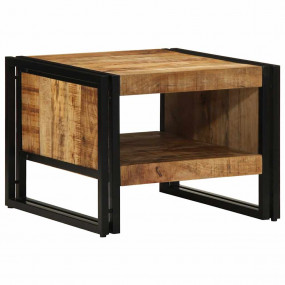 Coffee Table Solid Rough Mango Wood Finish