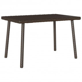 Garden Coffee Table Brown PE rattan, powder-coated stee...