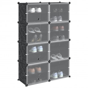 Storage Cube Organizer Black Polypropylene Medium Modul...