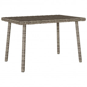 Garden Coffee Table Grey PE rattan, powder-coated steel...