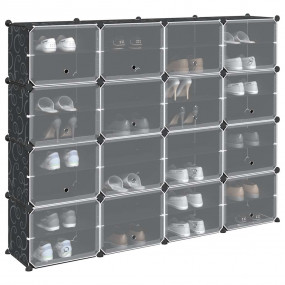 Storage Cube Organizer Black Polypropylene Large