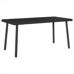 Garden Coffee Table Black PE rattan 31.5 x 15.7 x 14.6 ...