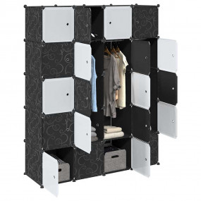 Storage Cube Organizer Black and white Polypropylene (P...