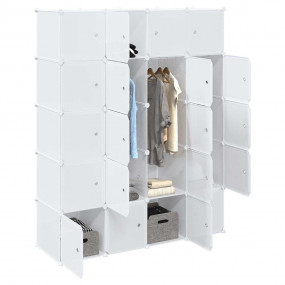 Storage Cube Organizer White Polypropylene 20 Cubes Fol...