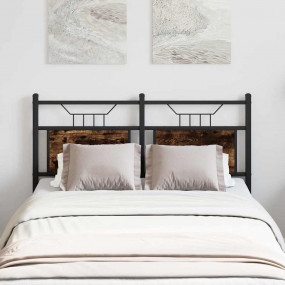 Headboard Smoked Oak Engineered wood and steel