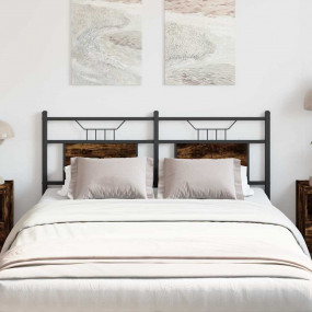 Headboard Smoked oak Engineered wood and steel 54 in Du...