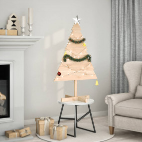 Wooden Christmas Tree Natural wood Solid wood 43.3 in t...