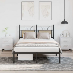 Bed Frame Sonoma oak Engineered wood, steel Double Bed ...