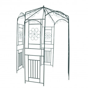Garden Arch Dark Green Wrought Iron Large Durable Garde...