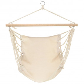 Hammock Chair Cream Cotton, Polyester, Wood One Size Fo...