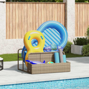 Poolside Float Storage Beige PE rattan, powder-coated s...