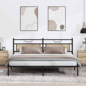 Bed Frame Sonoma Oak Engineered wood, steel Full Bed Fr...