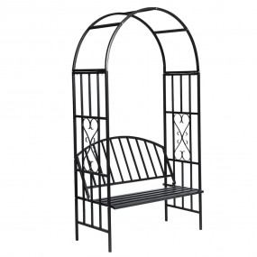 Rose Arch Black Powder-Coated Metal Medium Decorative I...