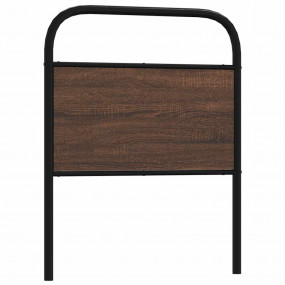 Headboard Brown oak Steel, Engineered Wood Single Bed D...
