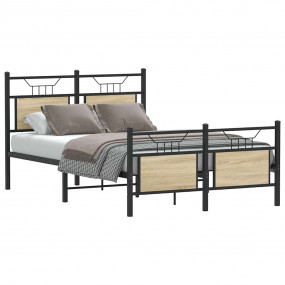 Bed Frame Sonoma Oak Engineered Wood Small Double Bed F...