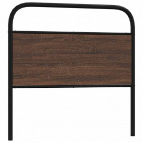 Headboard Brown Oak Steel, Engineered Wood Twin Durable
