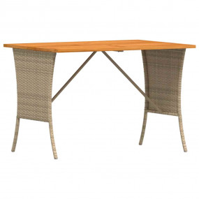 Garden Table Beige Poly Rattan 41.3 x 29.5 x 28.3 in