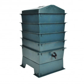 Worm Bin Green HDPE plastic Medium Stackable Worm Bin