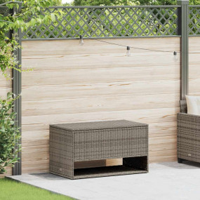 Cushion Box Grey PE rattan, powder-coated steel, polyes...