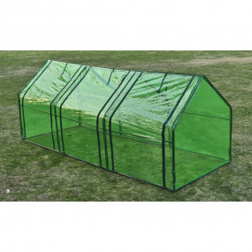 Greenhouse Green Tough powder-coated steel frame, PVC c...