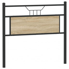 Headboard Sonoma Oak Engineered Wood and Steel Twin Dur...