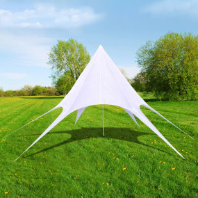 Garden Gazebo White Oxford fabric Large Foldable Hexago...