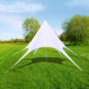 Garden Gazebo White Oxford Fabric Large Collapsible