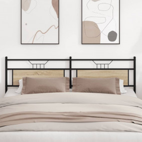 Headboard Sonoma Oak Engineered wood and steel