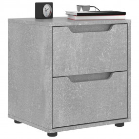 Bedside Cabinet Concrete Grey Engineered Wood 17.7x15.7...