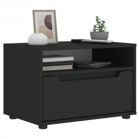 TV Cabinet Black Engineered Wood 23.6 x 15.7 x 15.0 in ...
