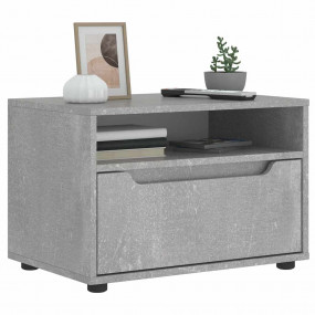 TV Cabinet Concrete Grey Engineered Wood Small TV Cabin...