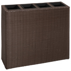 Raised Bed Brown Poly rattan, plastic Medium Raised Bed