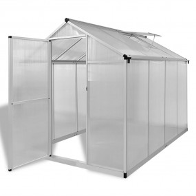 Greenhouse Silver Aluminum frame with polycarbonate pan...